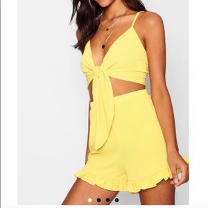 Fun yellow Two piece set